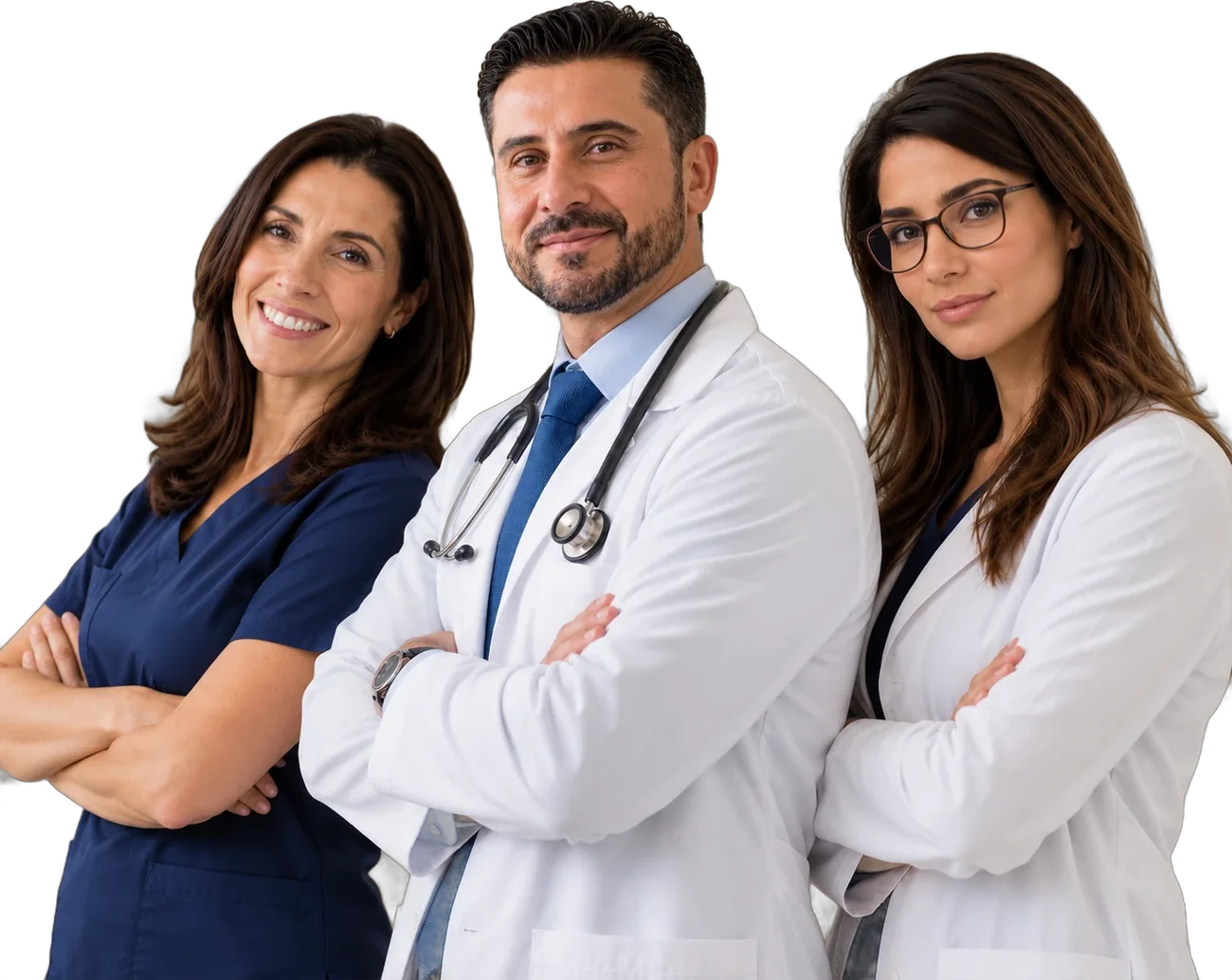 Equipo de VitaClinic: psicóloga, médico y nutrióloga